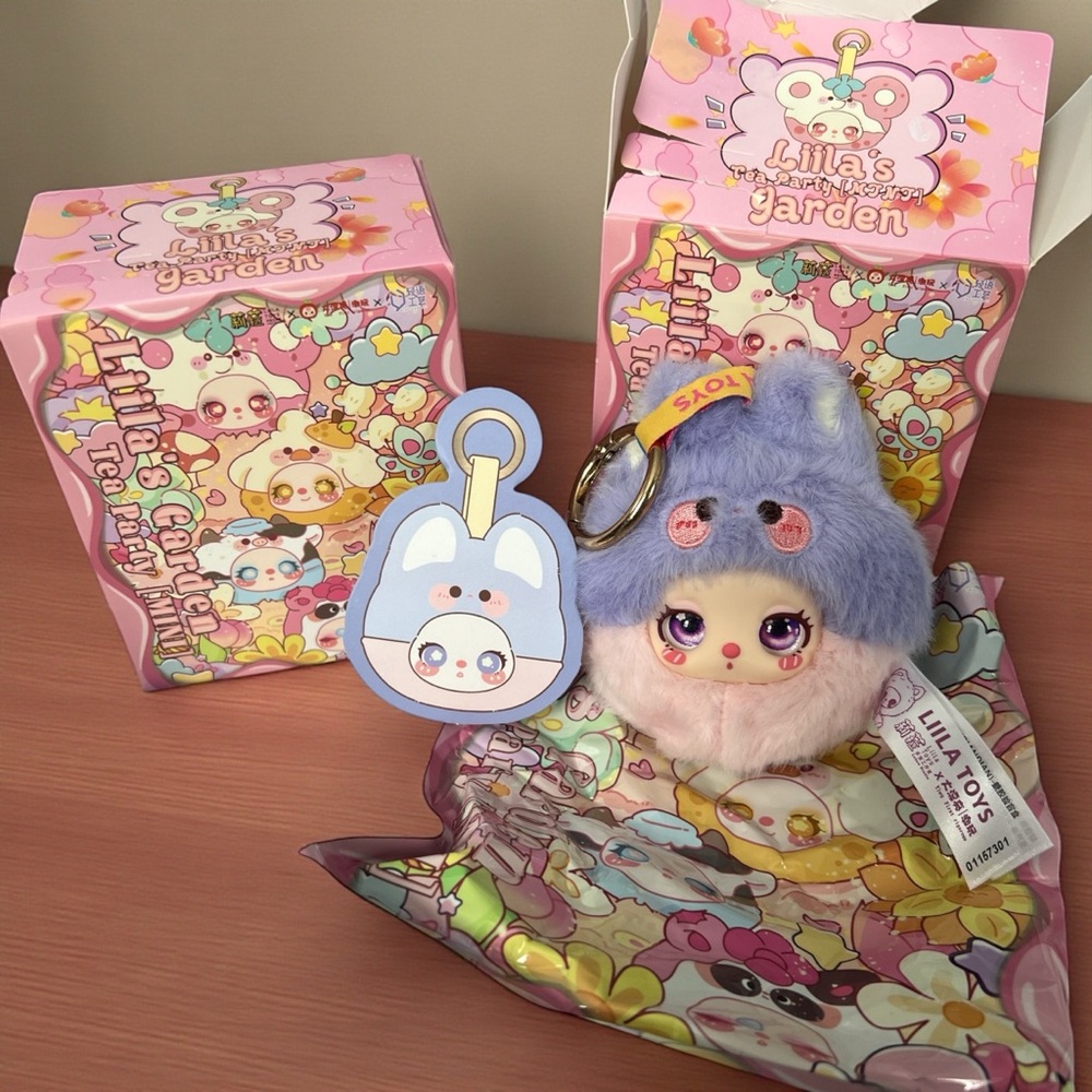 Baby Three Lila's Toy Garden Labubu Plush Keychain 2pc Bundle Mystery Boxes